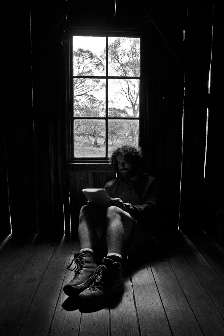 Reading in the afternoon light, AAWT Whitzes Hut