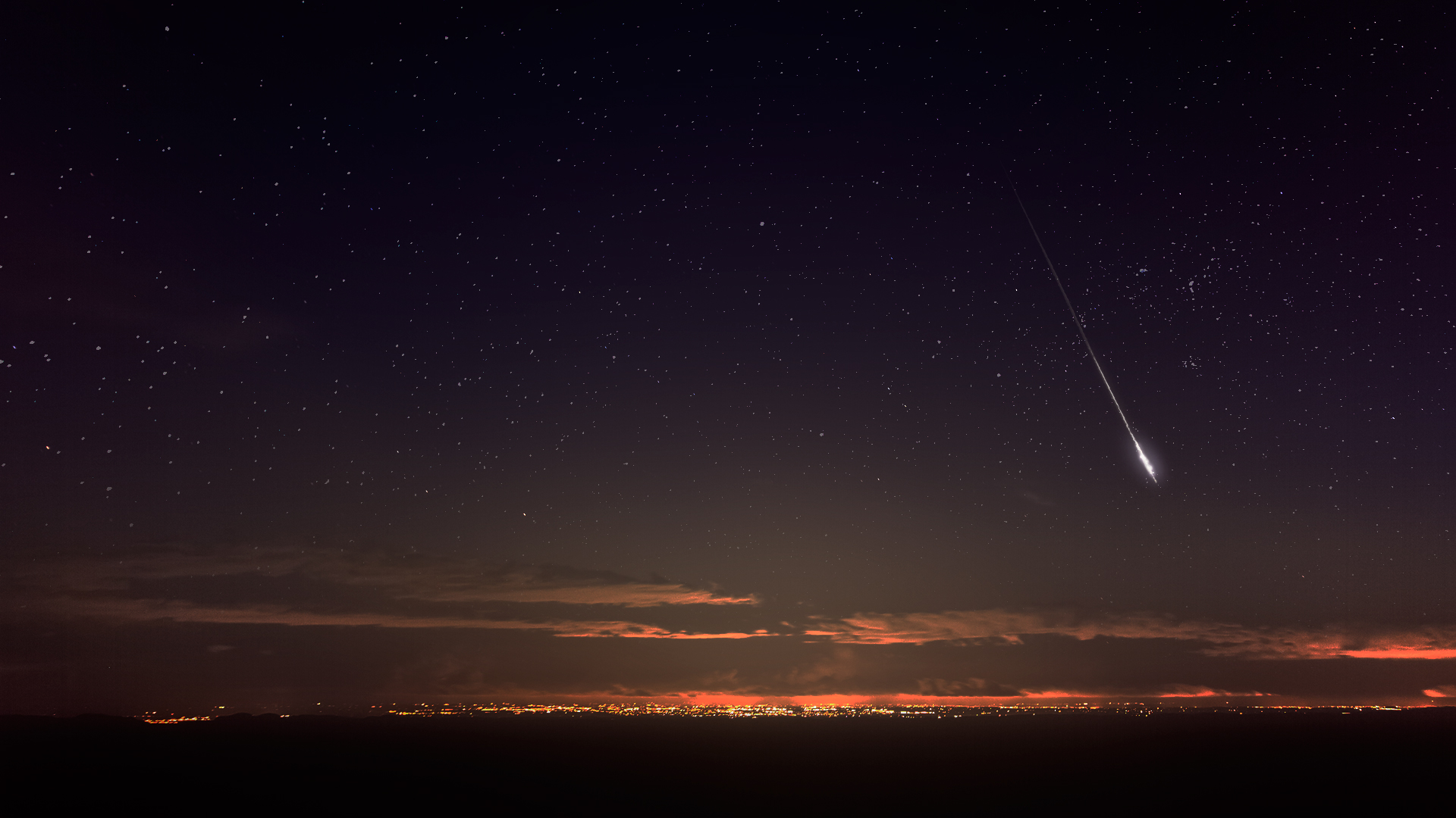 Meteor over Sydney City, Sydney, NSW Australia