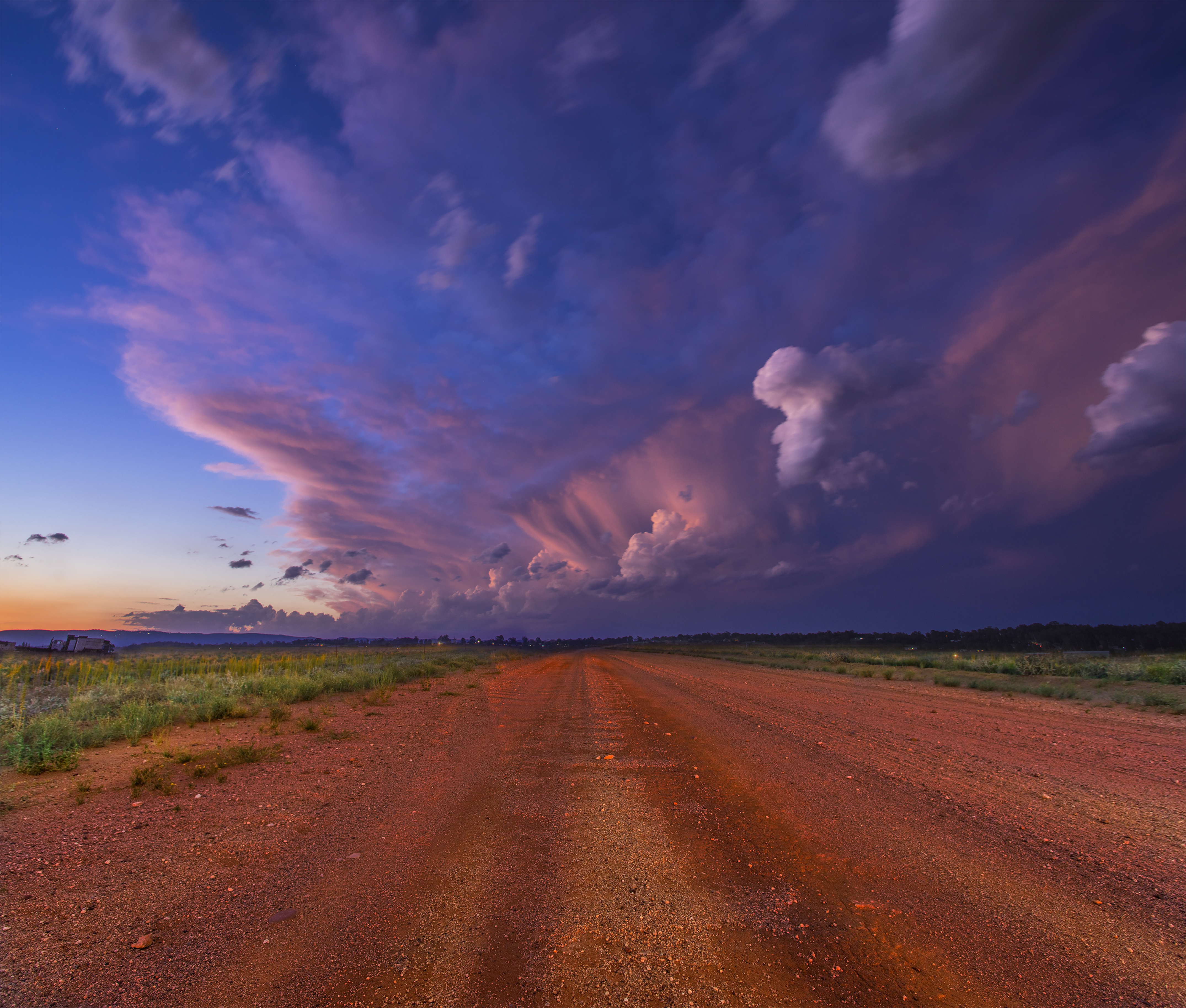 Australian Outback Road Desert Sunset, Outback Australia